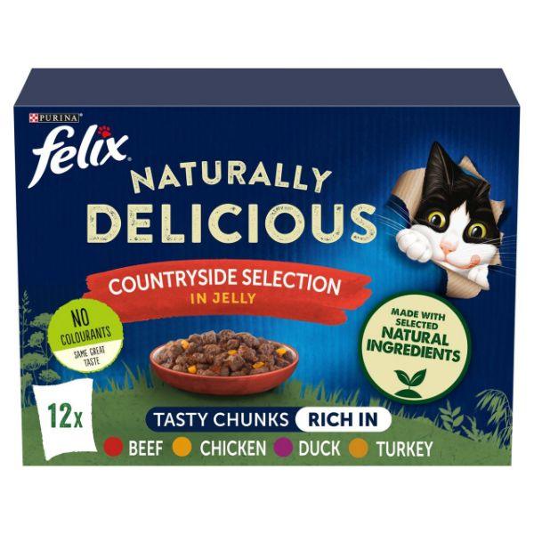 Felix Naturally Delicious Countryside Selection In Jelly Wet Cat Food 12X80G