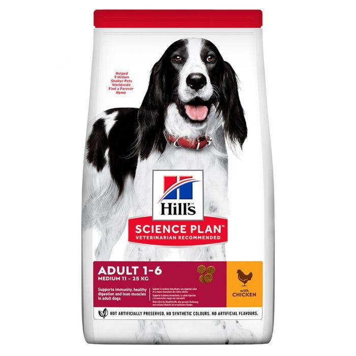 Hills Science Plan Adult Medium Dry Dog Food Chicken Flavour 2.5kg