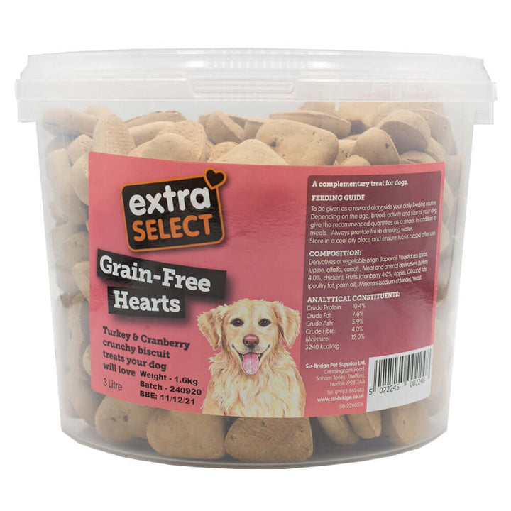 Extra Select Grain Free Baked Hearts with Turkey & Cranberry Bucket
