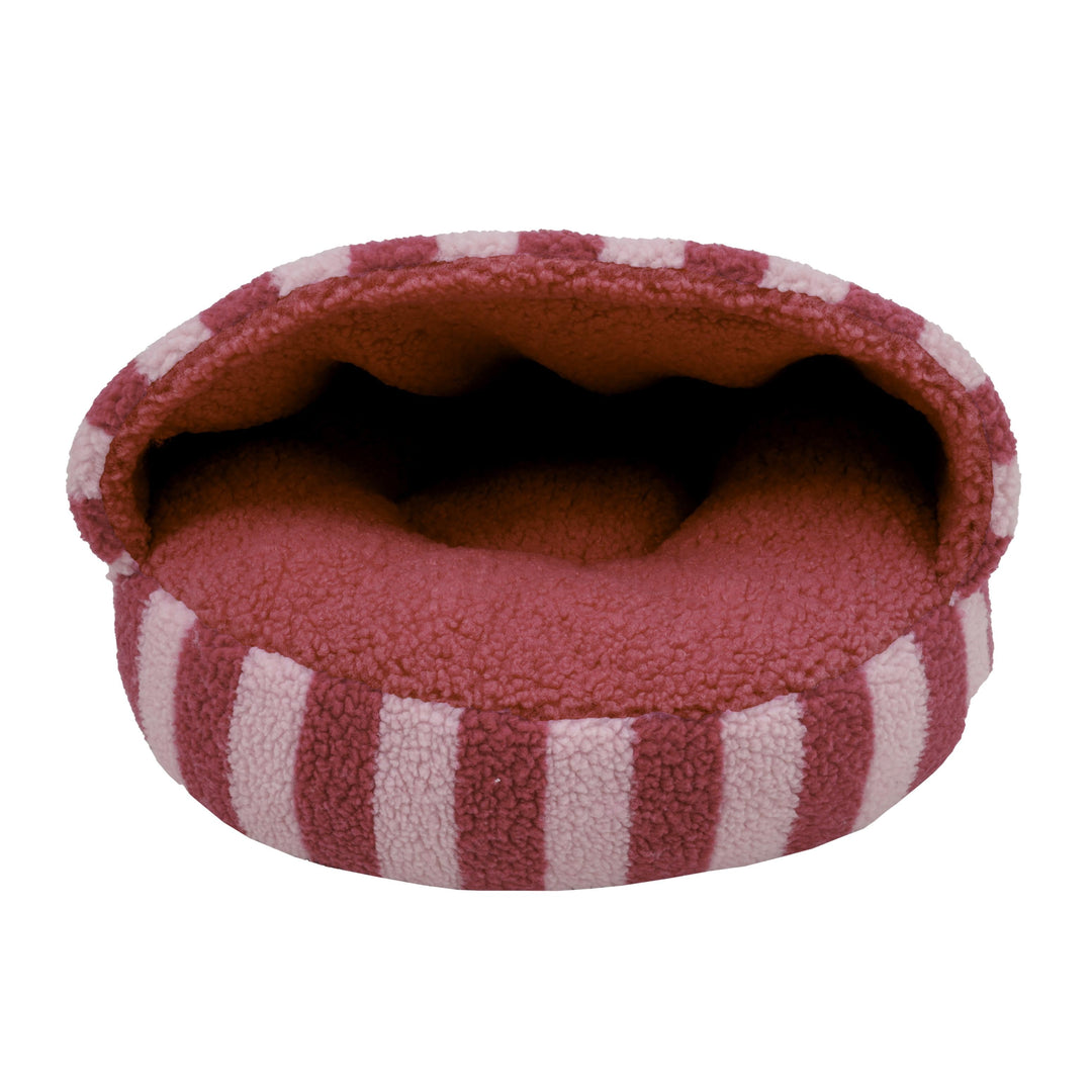 Rosewood Pink Striped Cosy Cat Cave