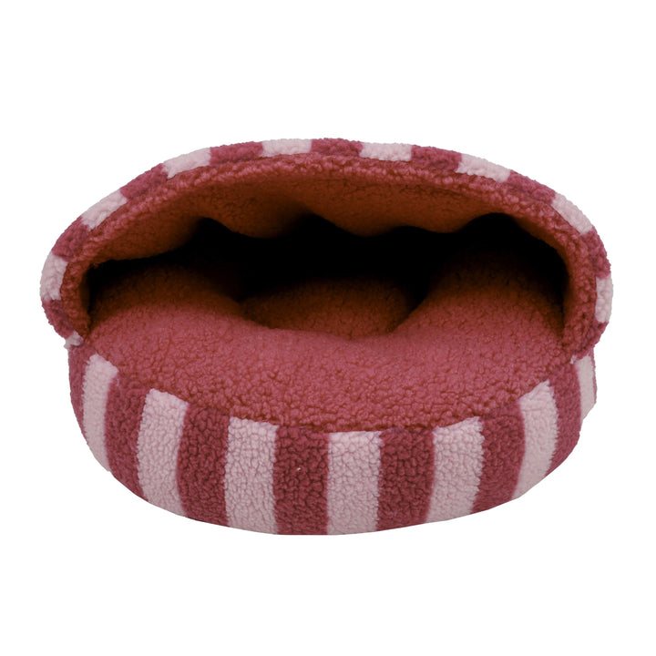 Rosewood Pink Striped Cosy Cat Cave