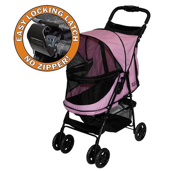Rosewood Pet Gear Happy Trails No-Zip Stroller, Pink Diamond Pram