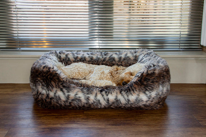 40 Winks Brown Cosy Fur Print Square