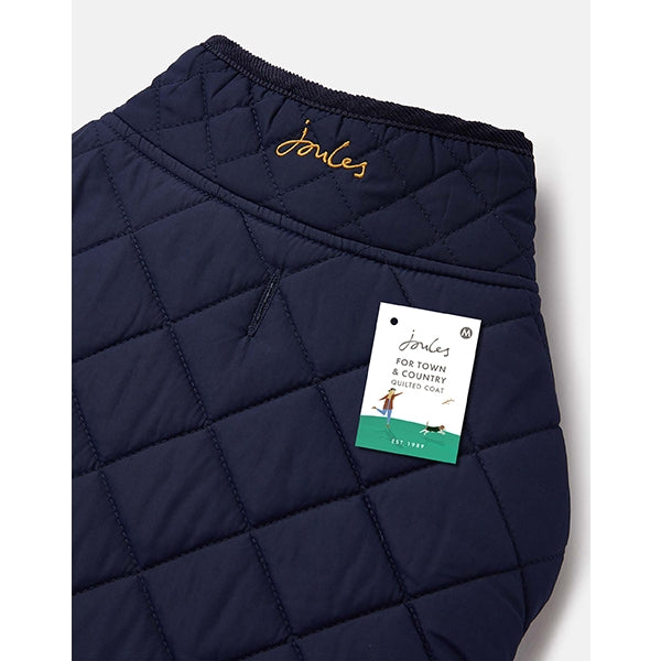 Joules Navy Quilted Coat
