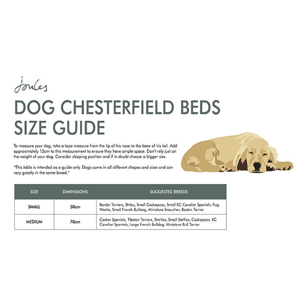 Joules Chesterfield Pet Bed Yellow