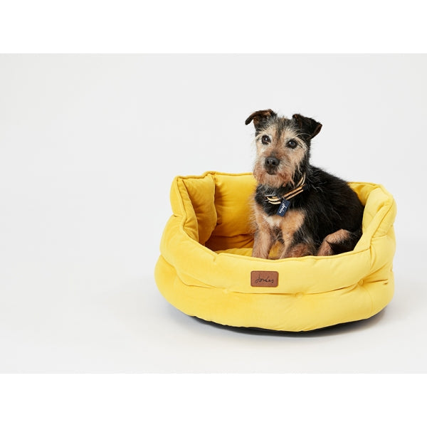 Joules Chesterfield Pet Bed Yellow