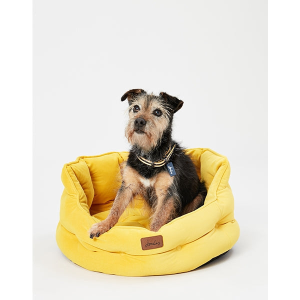 Joules Chesterfield Pet Bed Yellow