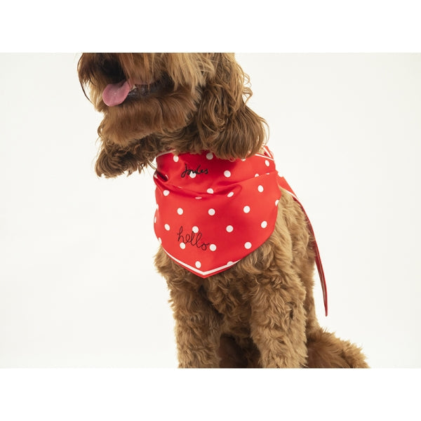 Joules Hello Neckerchief Collar Red Polka Dot