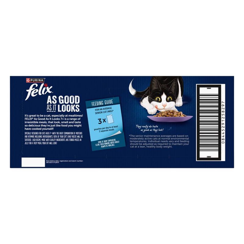 FELIX As Good As it Looks Senior 7+ Mixed in Jelly Wet Cat Food 40x85g