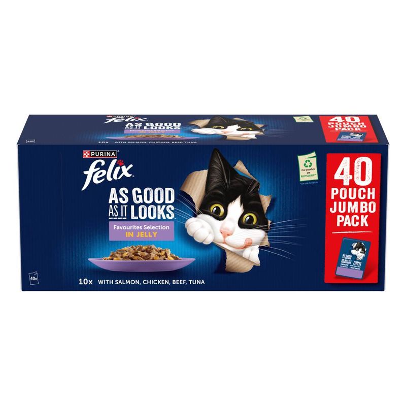 Felix Pouches As Good As It Looks Favourites Selection In Jelly 40 X 85G