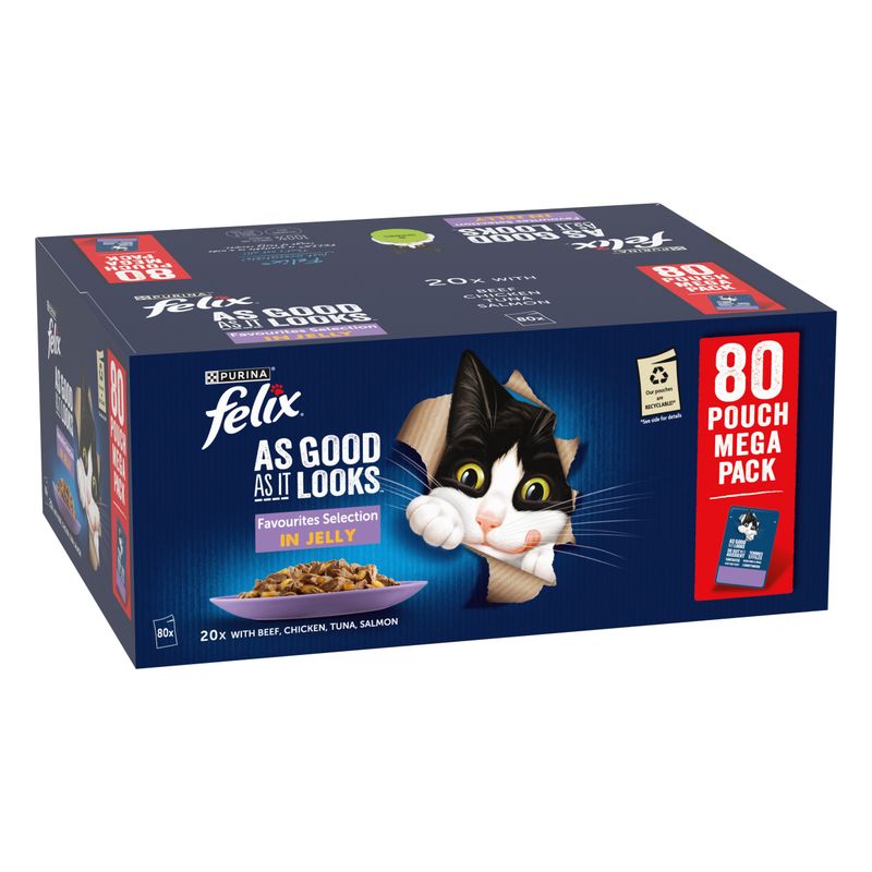 Felix Pouches As Good As It Looks Favourites Selection In Jelly 80 x 85g