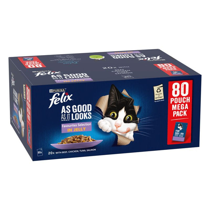 Felix Pouches As Good As It Looks Favourites Selection In Jelly 80 x 85g