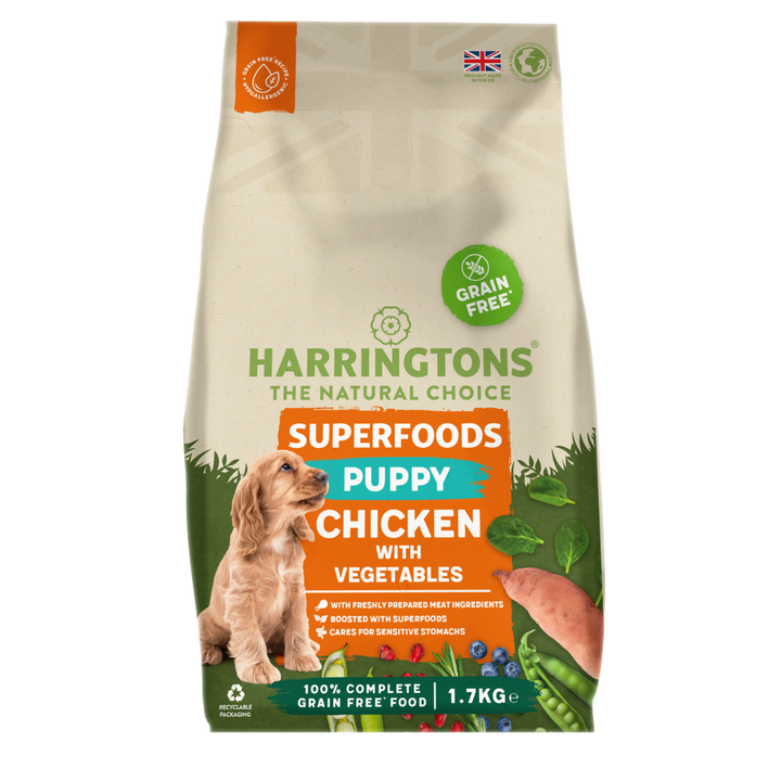 HARRINGTONS COMPLETE PUPPY SUPERFOODS GRAIN FREE CHICKEN &amp; VEG 1.7KG