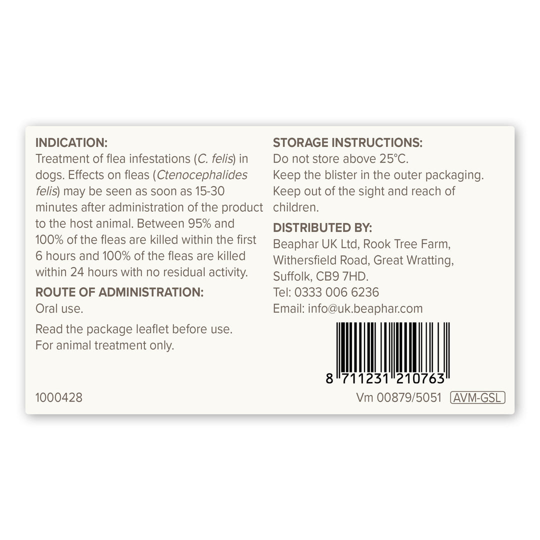 Beaphar Flea Tablets For Small Dogs 3 Tablets