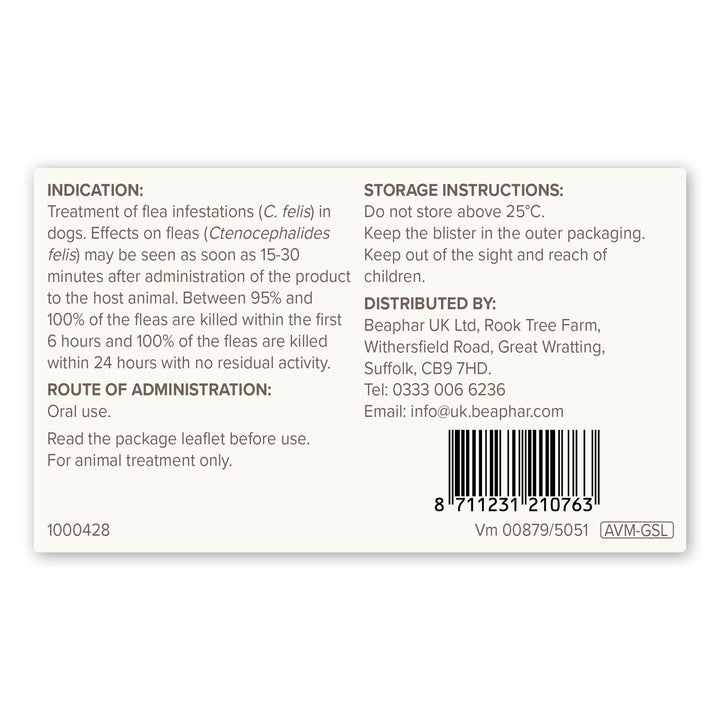 Beaphar Flea Tablets For Small Dogs 3 Tablets