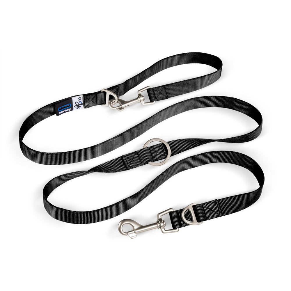 Curli Adjustable Dog Leash Nylon Black