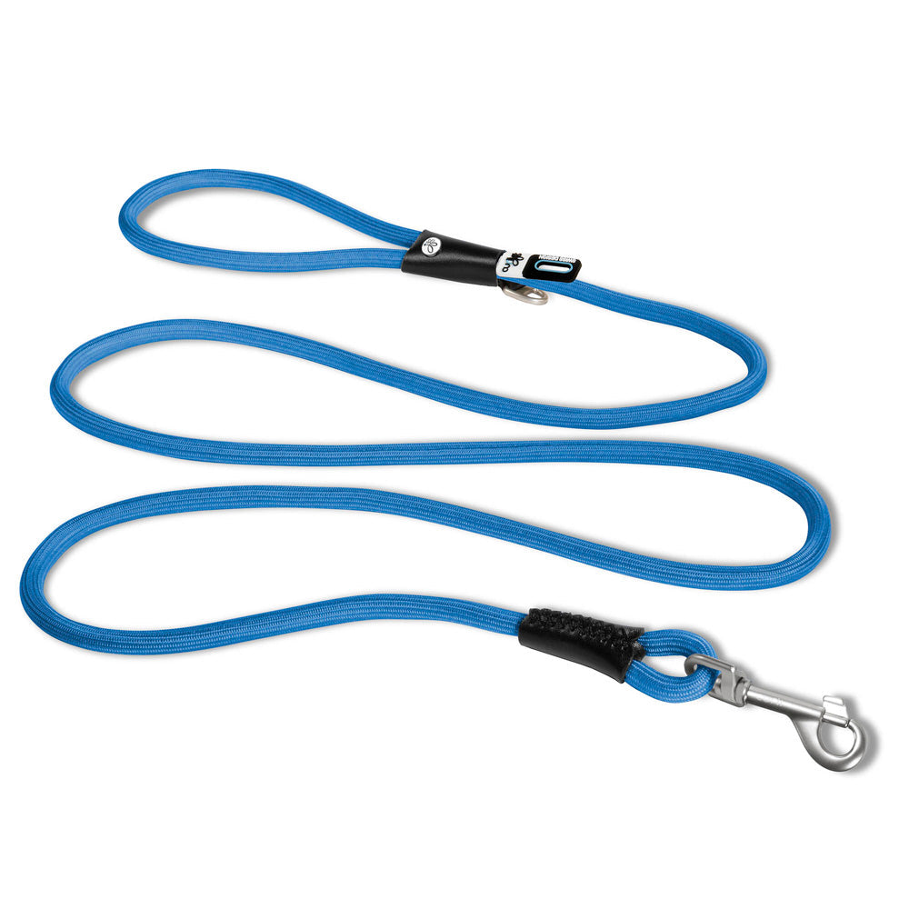 Curli Stretch Comfort Dog Leash Blue