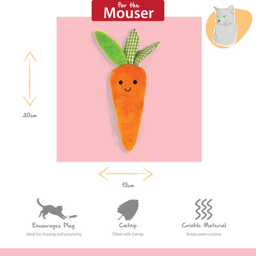Tabby Patch Carrot Cat Kicker