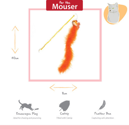 Tabby Patch Extra Long Goldfish Cat Teaser