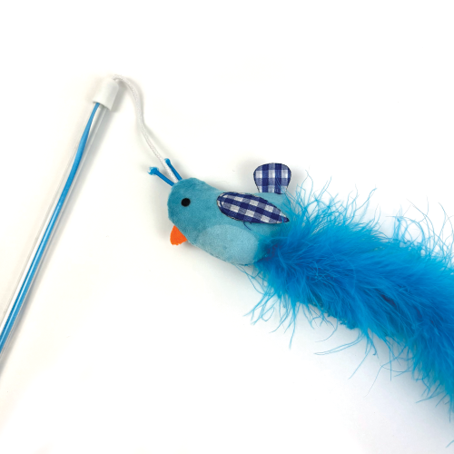 Tabby Patch Extra Long Bluebird Cat Teaser