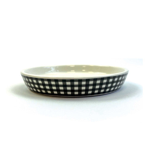 Tabby Patch Black Check Ceramic Bowl 15cm