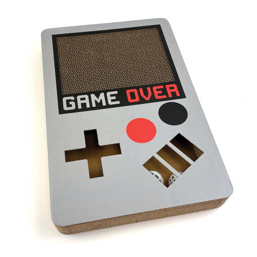 Tabby Patch Gameboy Cardboard Cat Scratcher