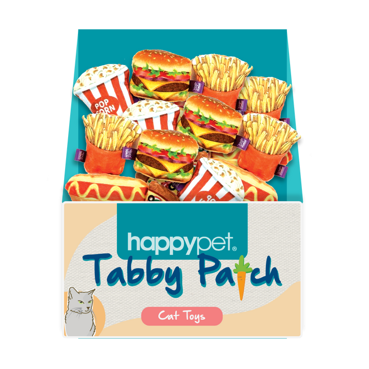 Tabby Patch Fast Food Catnip Cat Toy Assorted