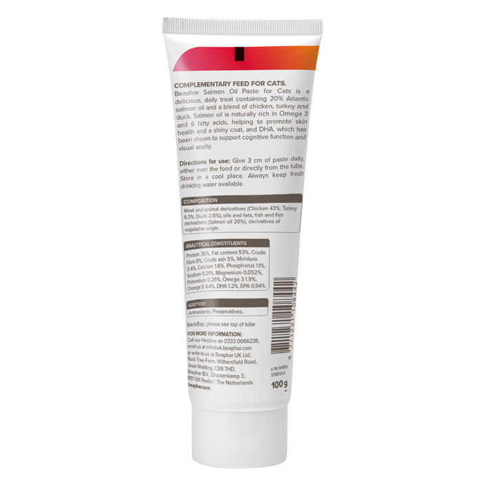 Beaphar Salmon Oil Paste For Cats 100G