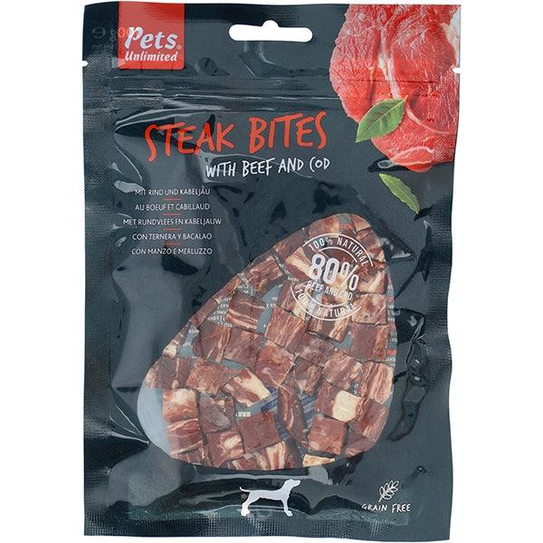 Pets Unlimited - Steak Bites Beef 100g