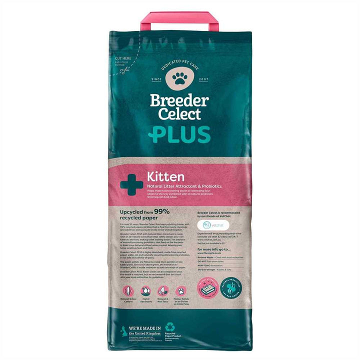 Breeder Celect Plus Kitten Recycled Paper Litter 10Ltr