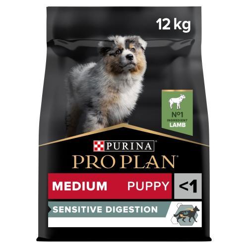 Pro Plan Dog Medium Puppy Sensitive Digestion With Optidigest Rich In Lamb Dry Dog Food 12Kg