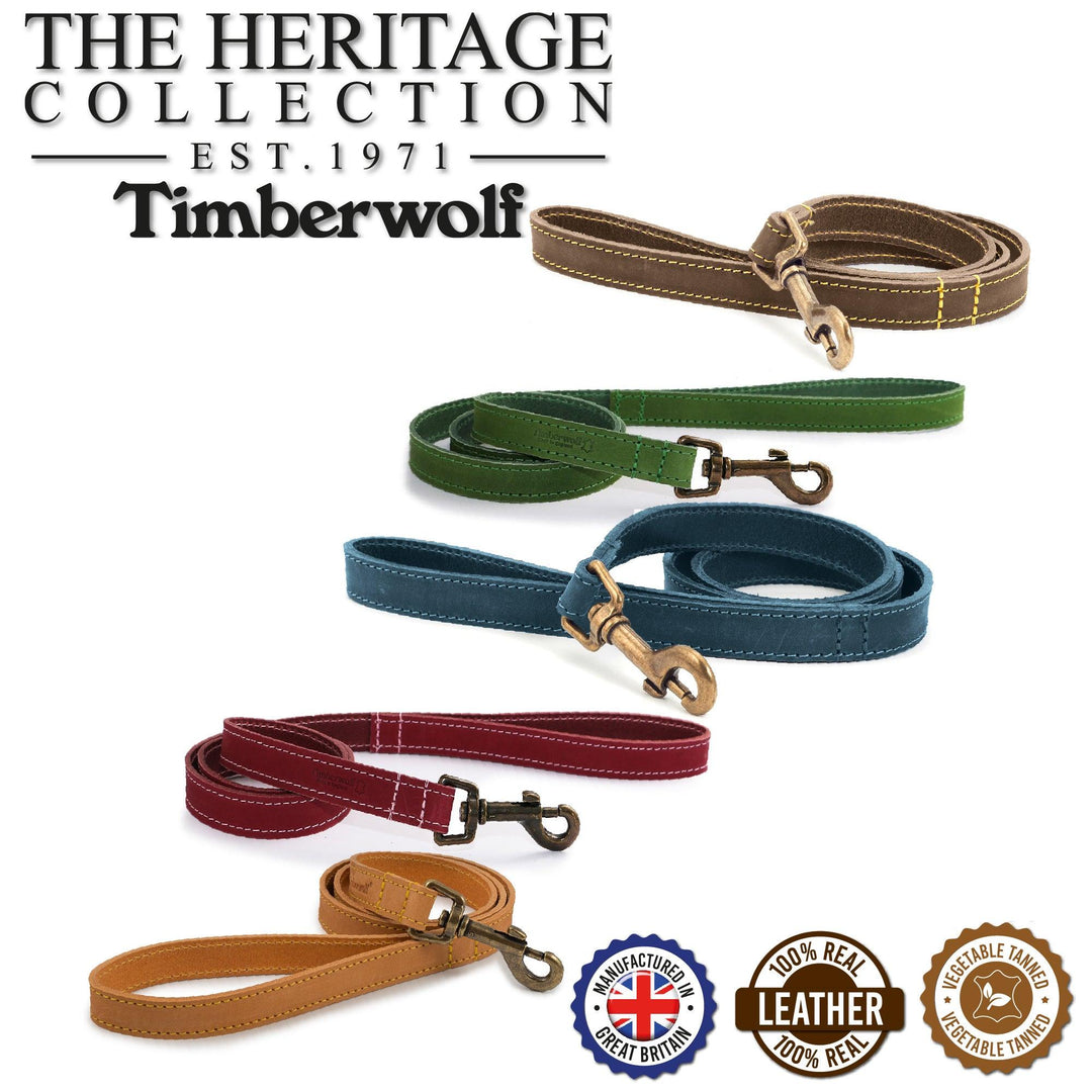 Ancol Timberwolf Leather Lead Raspberry 1mx19mm