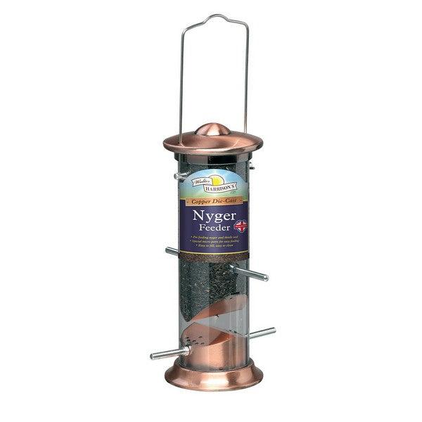 Harrisons Cast Copper Plated Nyger Feeder 20cm - Ormskirk Pets