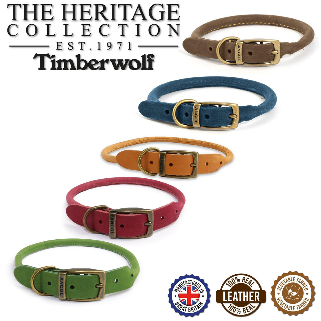Ancol Timberwolf Round Collar Raspberry 39-48cm Size 5