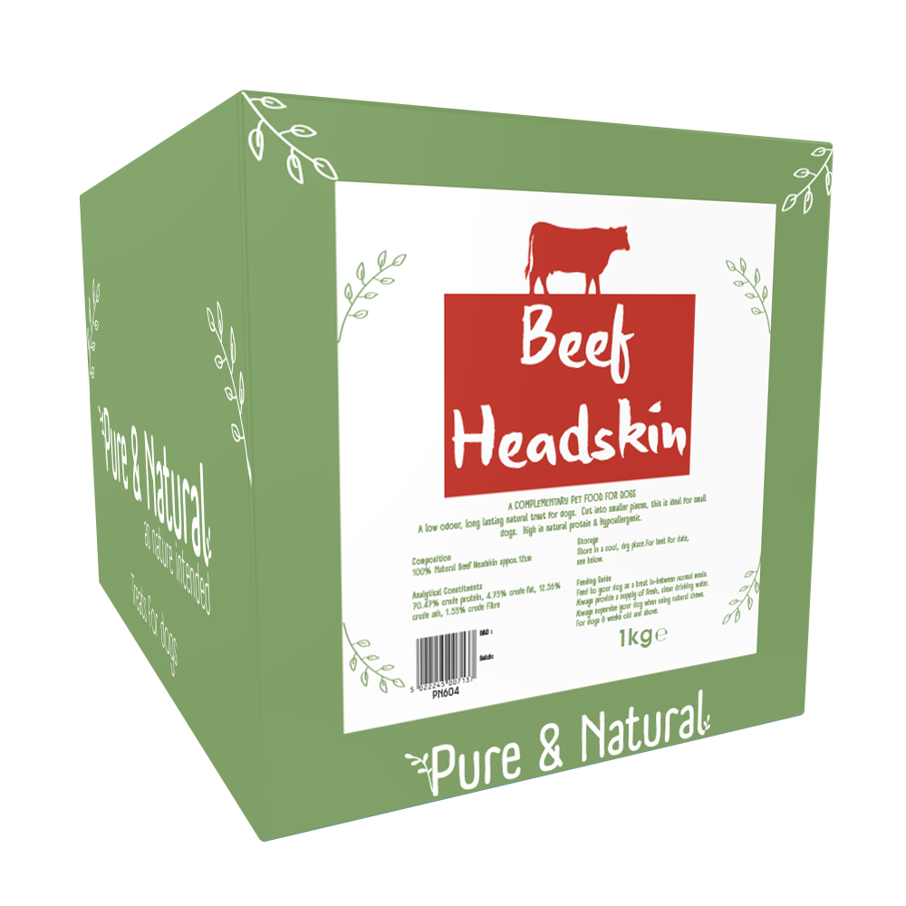 Pure & Natural Beef Headskin 12cm
