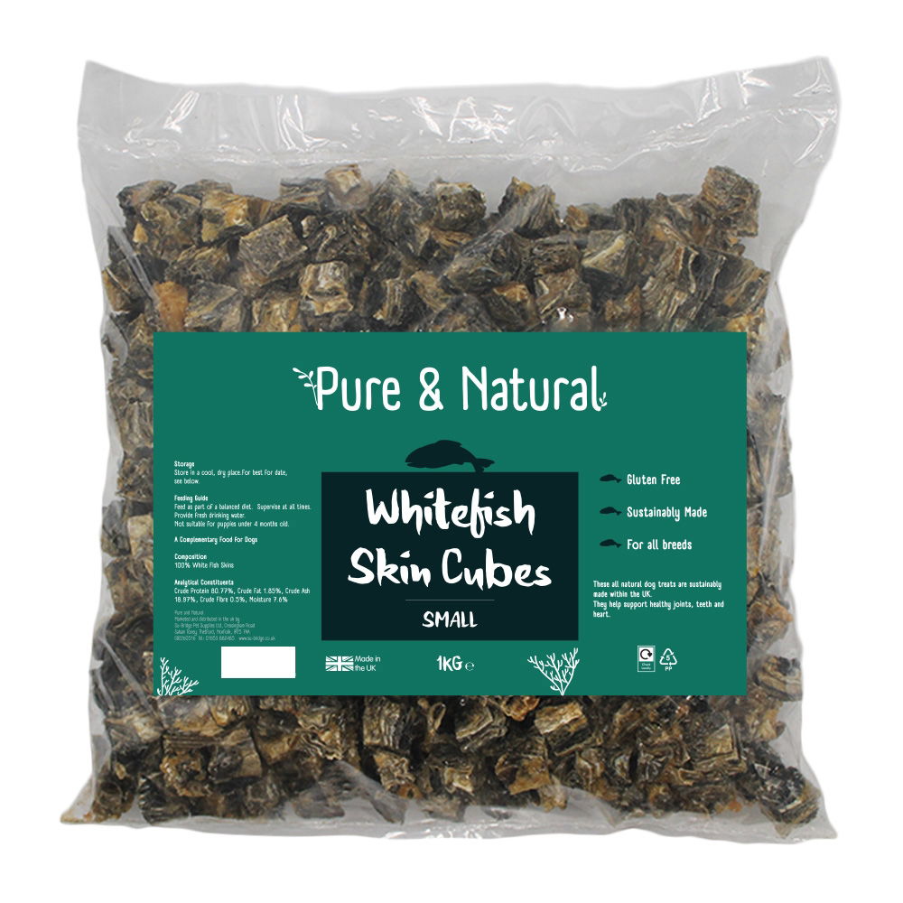 Pure &amp; Natural Whitefish Small Skin Cubes