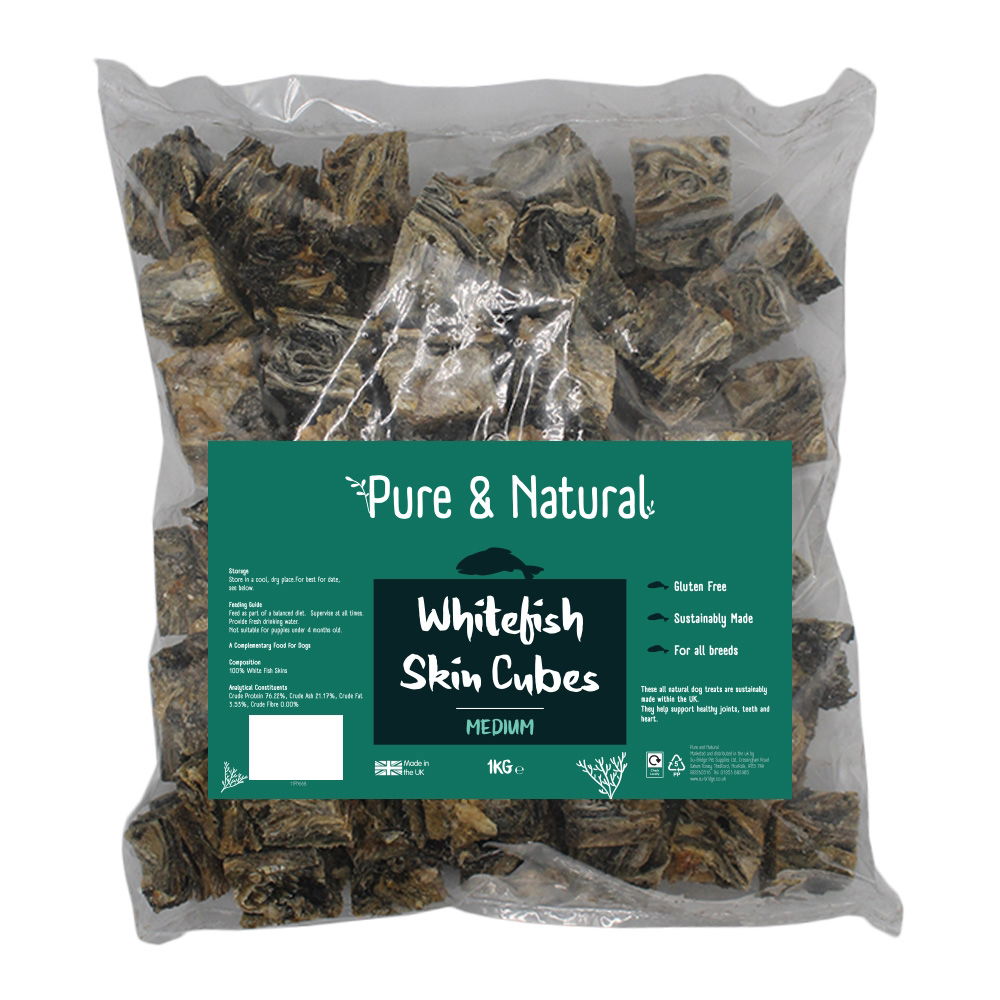 Pure & Natural Whitefish Medium Skin Cubes