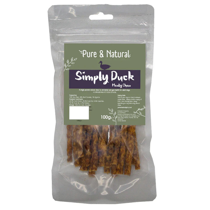 Pure & Natural Meat Sticks Duck 100g