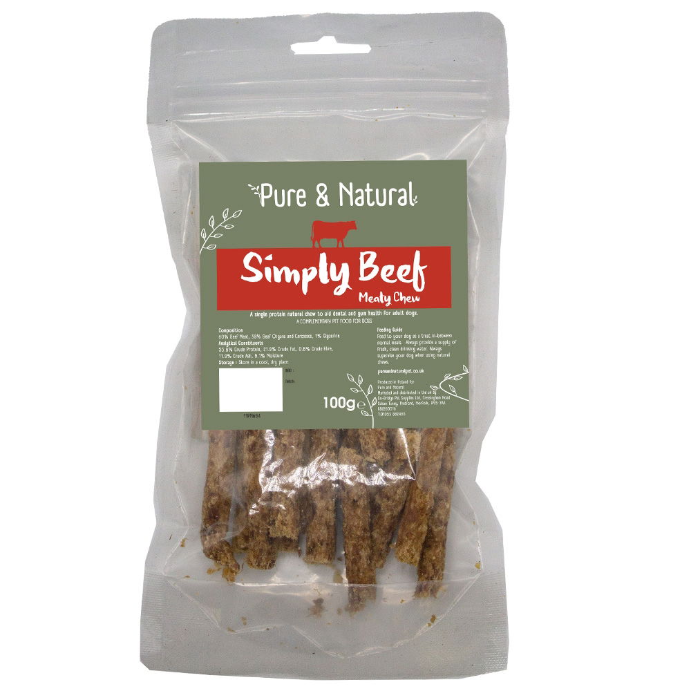 Pure & Natural Meat Chew Beef 1kg