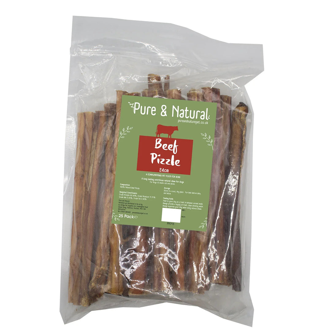 Pure & Natural 24cm Bulls Pizzles 25 Pieces