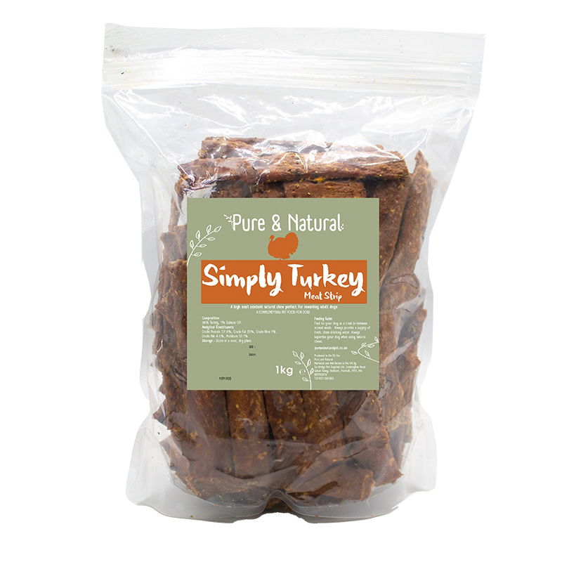 Pure & Natural Meat Strips Turkey 1kg