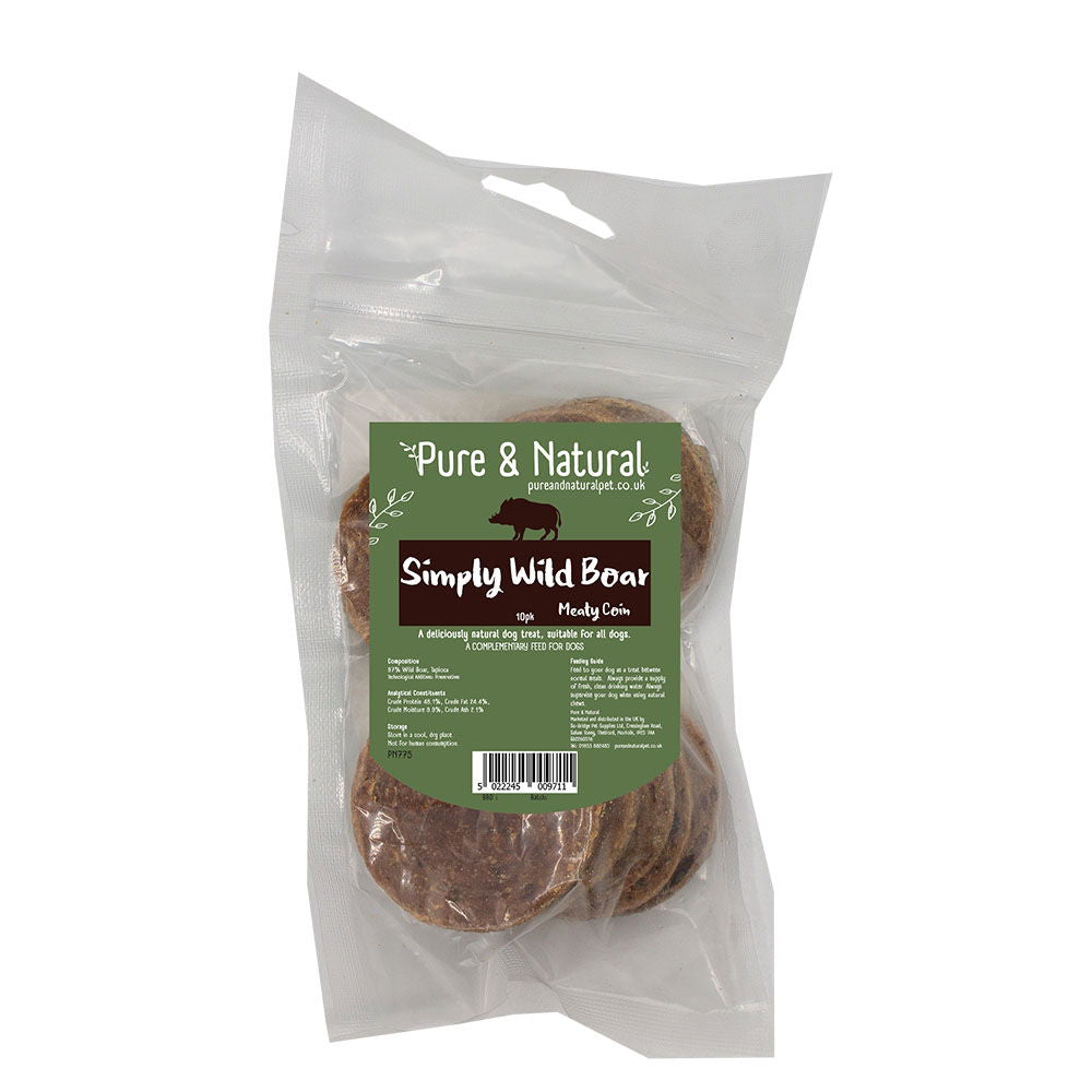 Pure &amp; Natural 10 Simply Meaty Coins Wild Boar