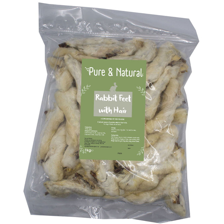 Pure & Natural Rabbit Feet With Hair