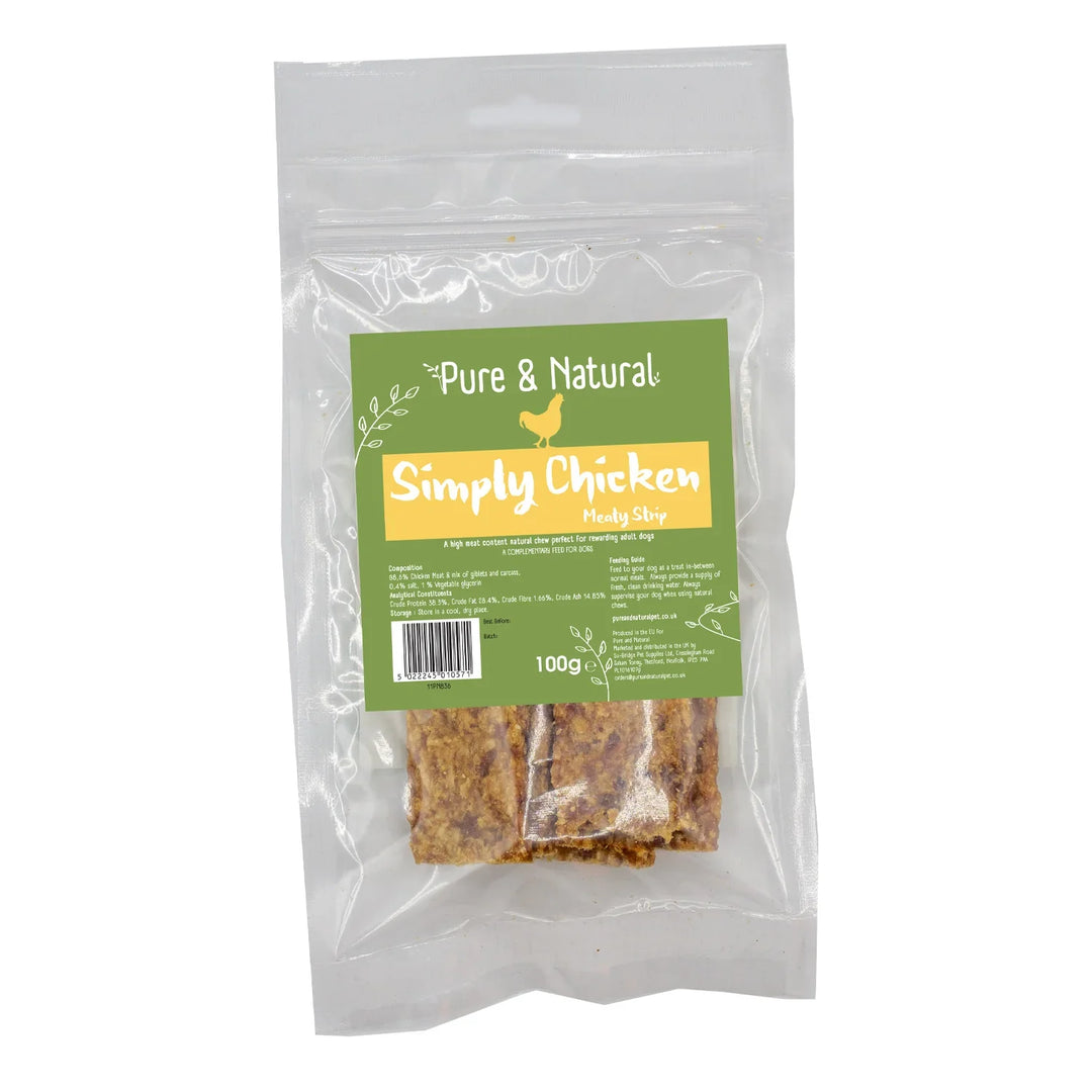 Pure & Natural Meat Strips Chicken 100g