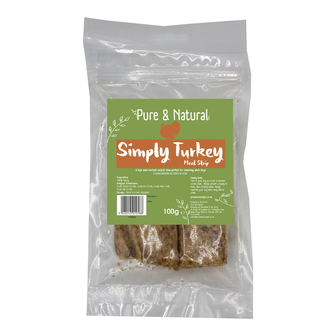 Pure & Natural Meat Strips Turkey 100g