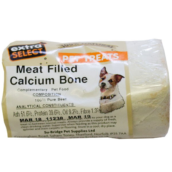 Extra Select Natural Dog Treats Meat Filled Calcium Bone