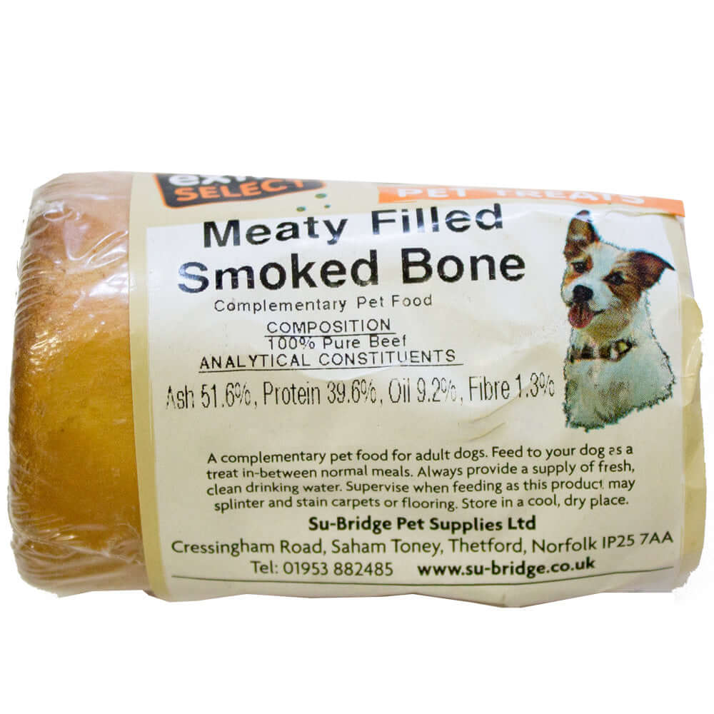 Extra Select Natural Dog Treats 4in Meat Filled Smoked Bone