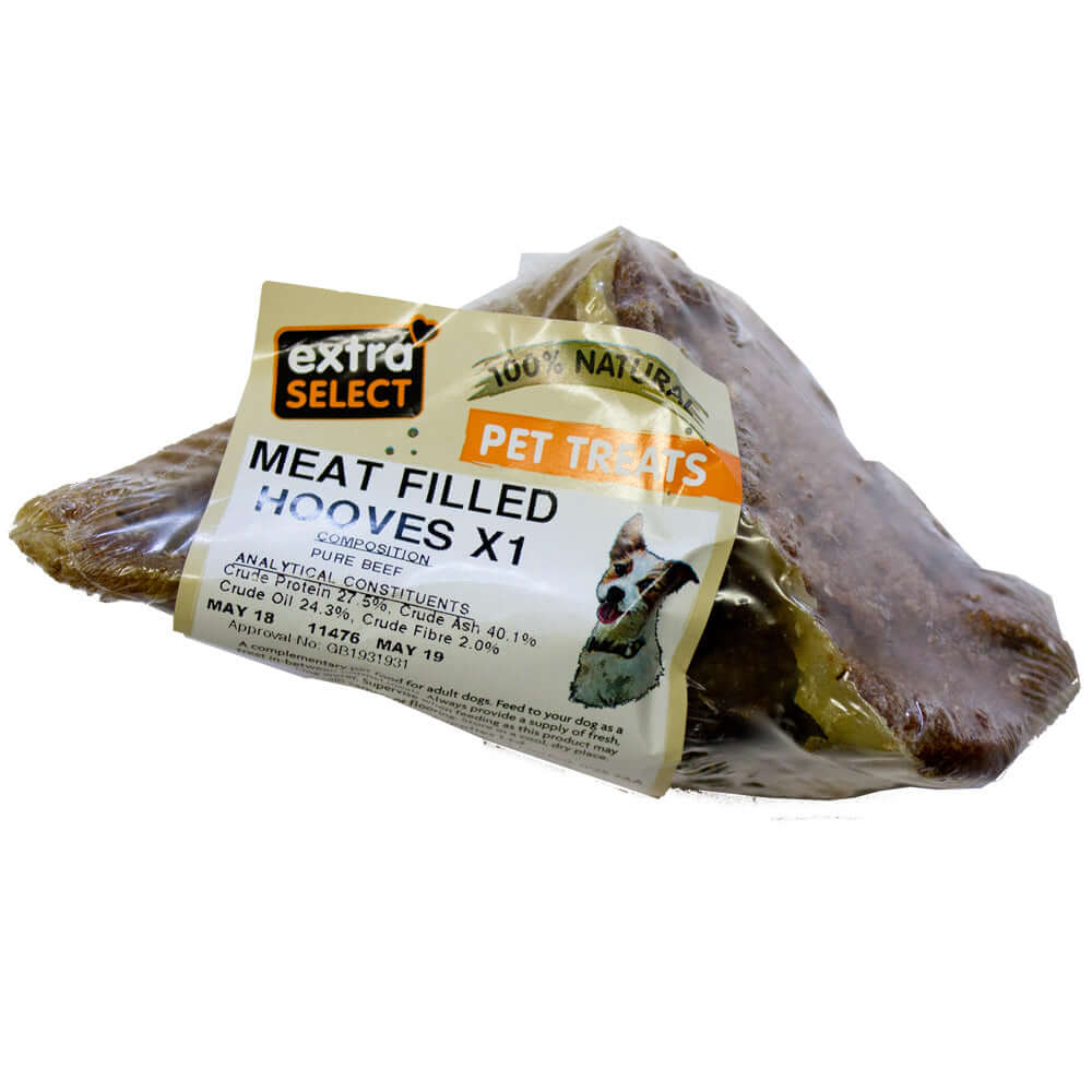 Extra Select Natural Dog Treats Meat Filled Hooves
