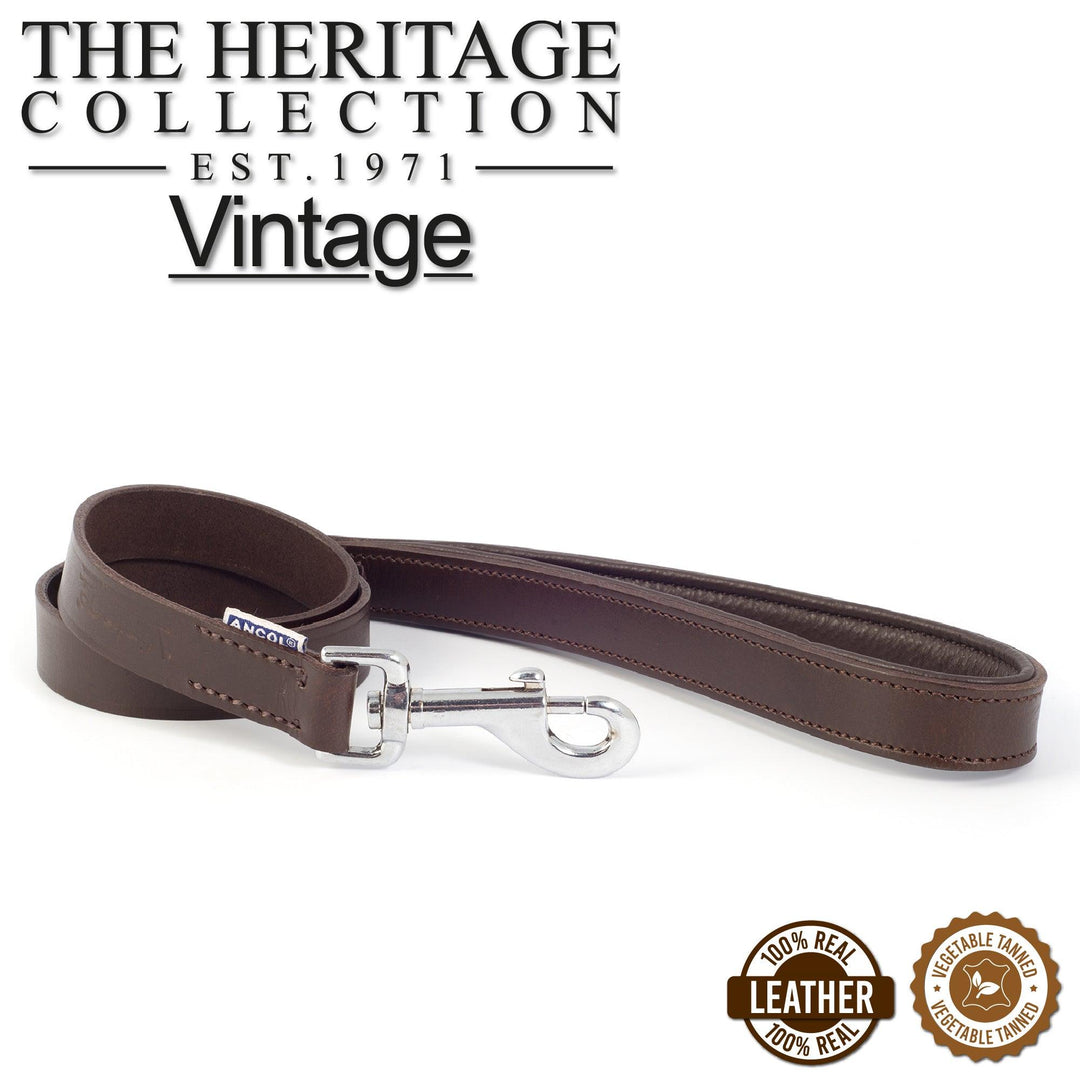 Ancol Vintage Leather Lead 1mx22mm