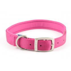 Ancol Padded Nylon Collar Raspberry 50-59cm size 7